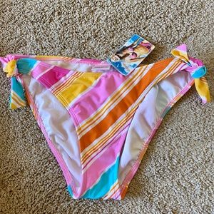 NWT striped bikini bottoms